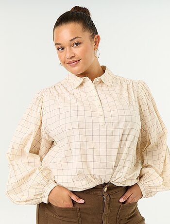Camicia con maniche a palloncino