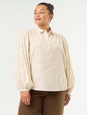 Camicia con maniche a palloncino