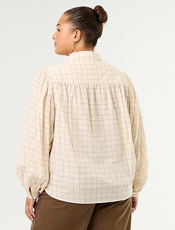 Camicia con maniche a palloncino