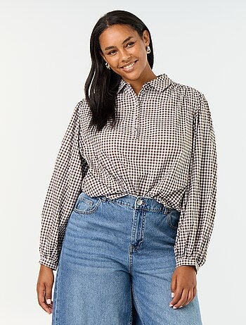 Camicia con maniche a palloncino