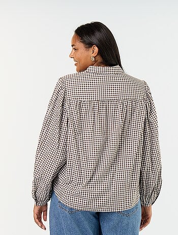 Camicia con maniche a palloncino
