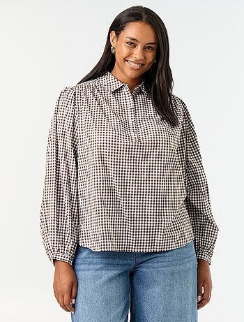 Camicia con maniche a palloncino