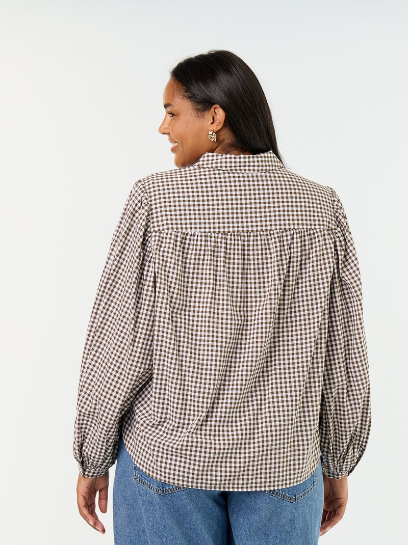 Camicia con maniche a palloncino Kaki - Kiabi