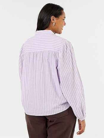 Camicia con maniche a palloncino
