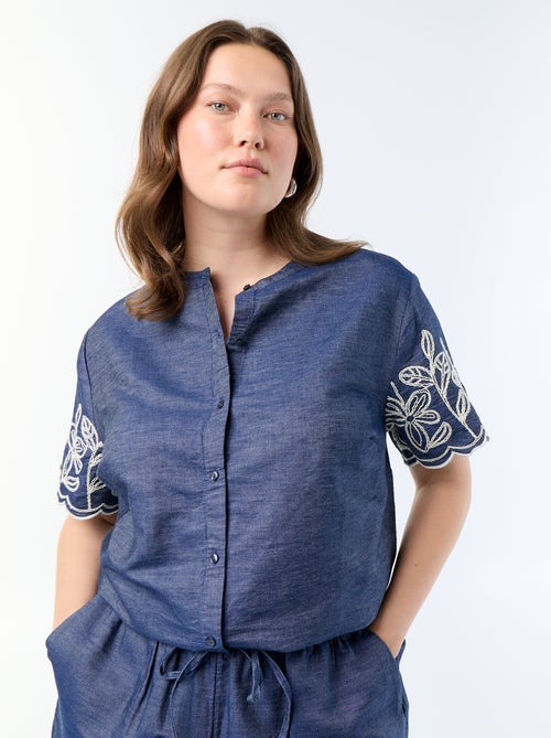 Camicia con maniche ricamate - Kiabi
