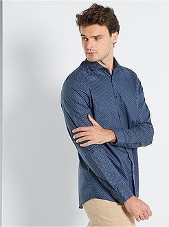 Camicia con micro motivo +190 cm - Kiabi