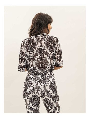 Camicia con motivi annodata OXALIE