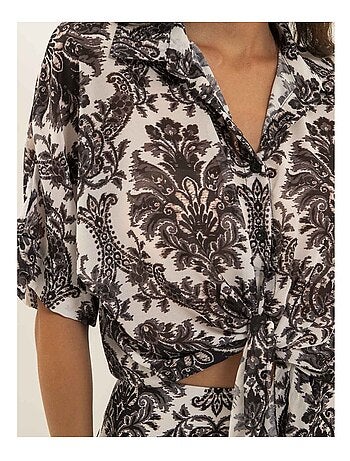 Camicia con motivi annodata OXALIE