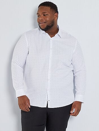 Kiabi Camicia sconto 50% MODA UOMO Camicie & T-shirt Stampato Bianco/Blu 6XL 