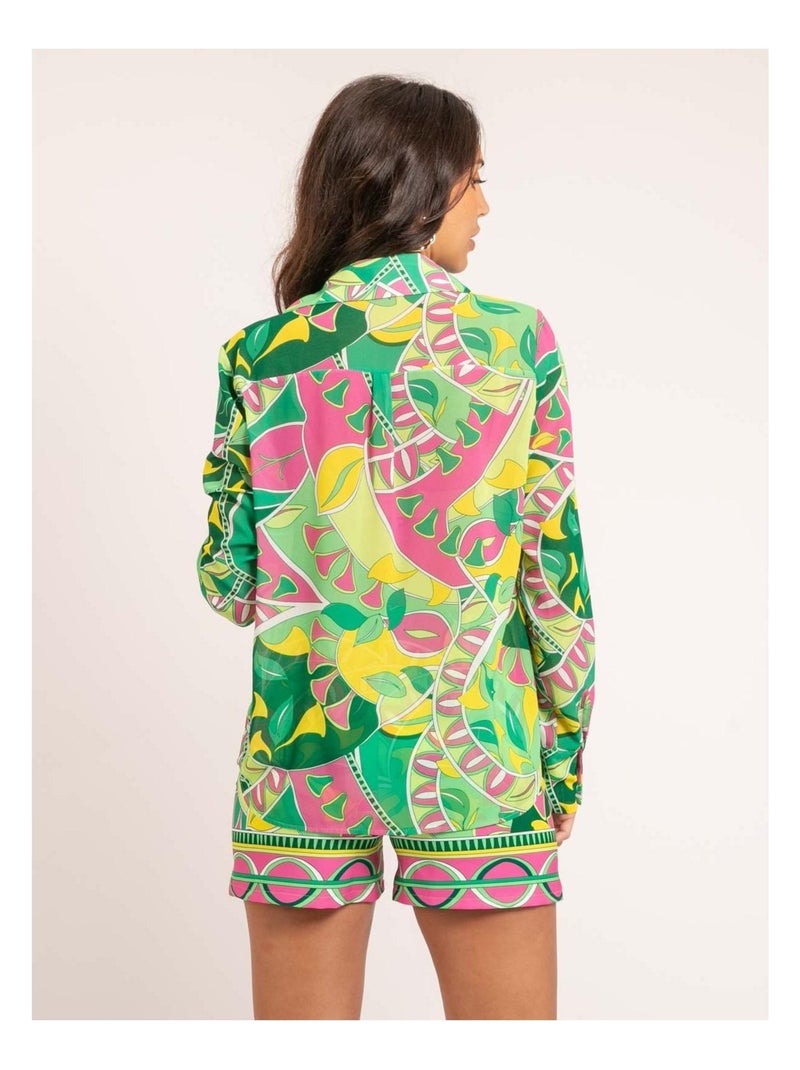 Camicia con motivi OMBELLE Verde - Kiabi