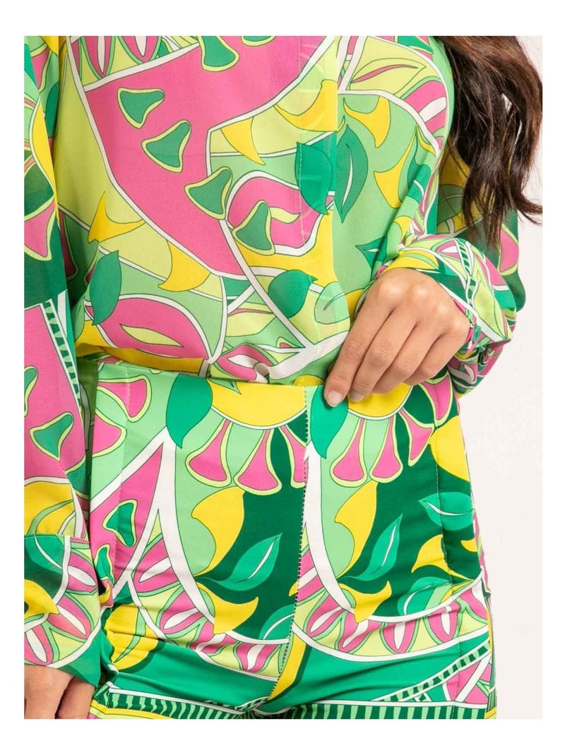 Camicia con motivi OMBELLE Verde - Kiabi