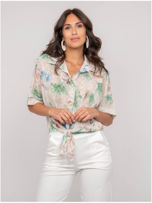 Camicia con motivo e ricamo OWANIE - Kiabi