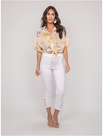 Camicia con motivo e ricamo OWANIE