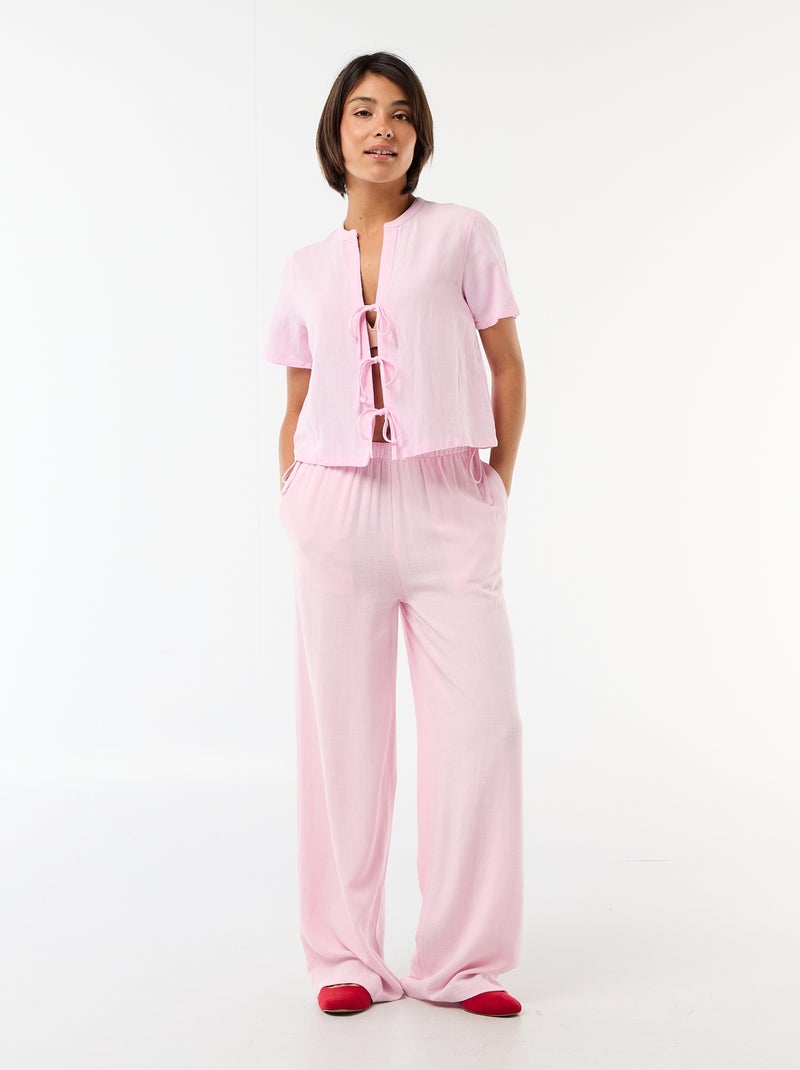 Camicia con nodi Rosa - Kiabi