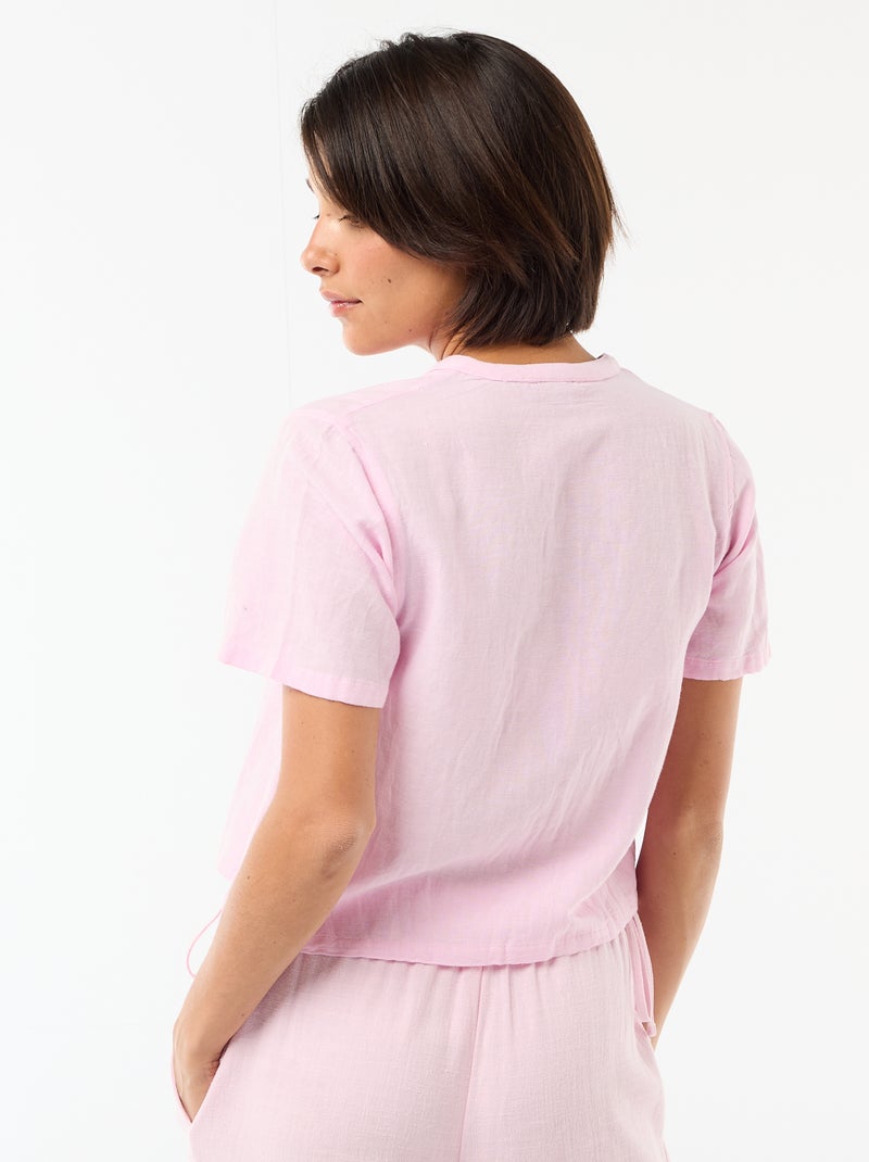 Camicia con nodi Rosa - Kiabi
