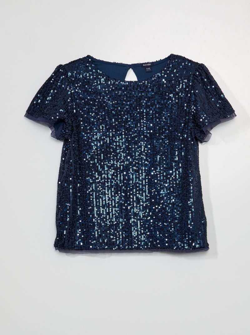 Camicia con paillettes BLU - Kiabi