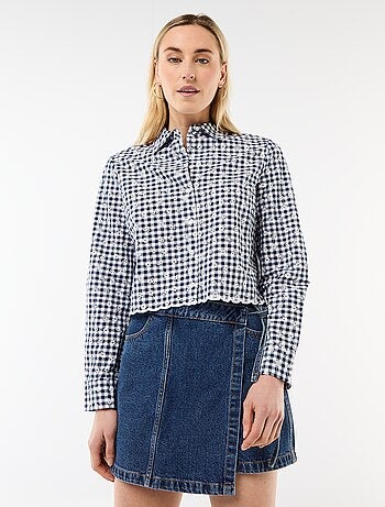 Camicia con ricami all over