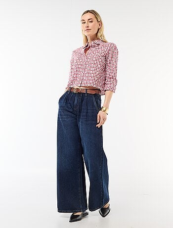 Camicia con ricami all over