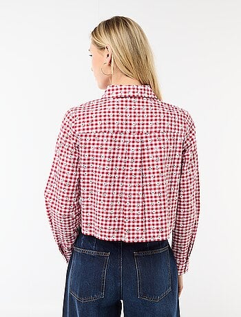 Camicia con ricami all over