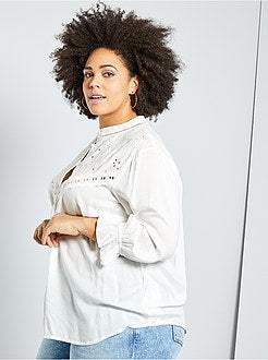 Camicia con ricamo a punto inglese - Kiabi