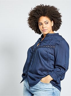 Camicia con ricamo a punto inglese - Kiabi