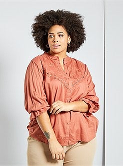 Camicia con ricamo a punto inglese - Kiabi