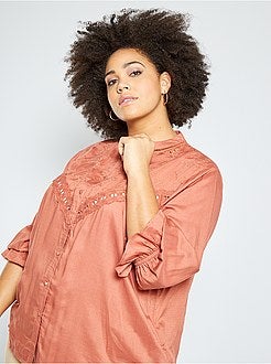 Camicia con ricamo a punto inglese - Kiabi
