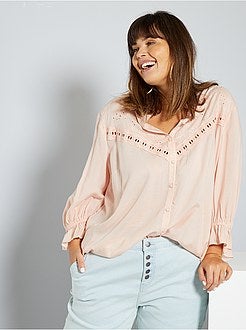 Camicia con ricamo a punto inglese - Kiabi