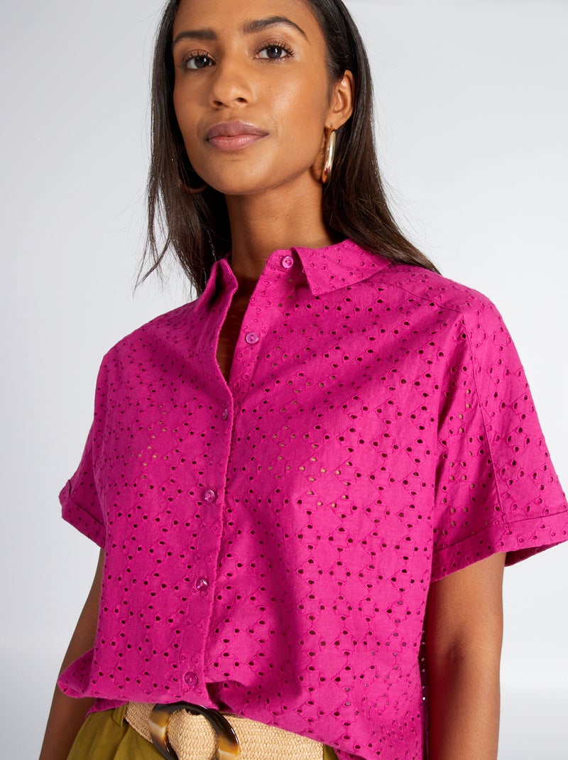 Camicia con ricamo ROSA - Kiabi