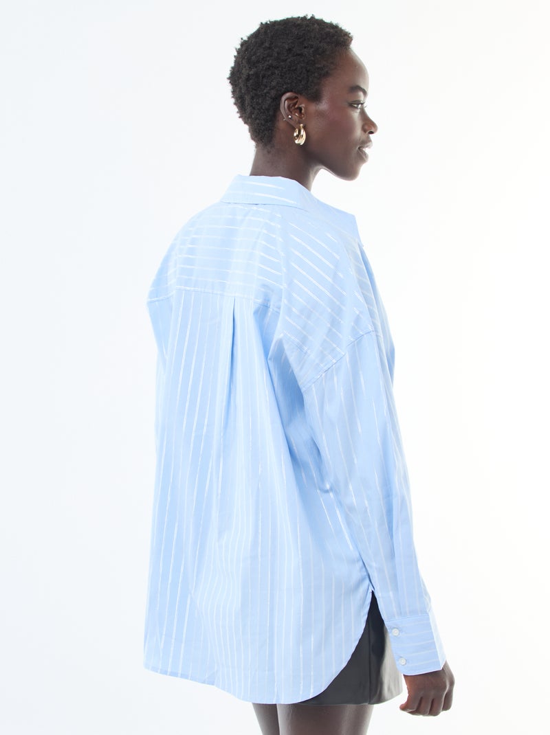 Camicia con righe argentate 'JDY' Blu - Kiabi