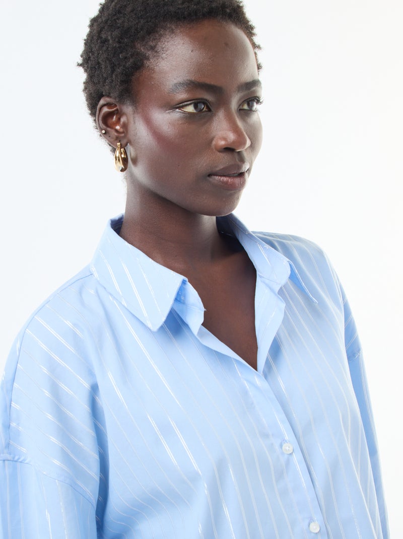 Camicia con righe argentate 'JDY' Blu - Kiabi