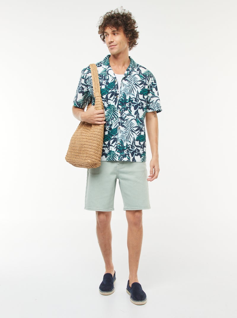 NEXT Camicia Ragazzo Maniche Corte In Misto Lino E Cotone - Colletto Button Down, Chiusura A Bottoni, Lavabile In Lavatrice - 6