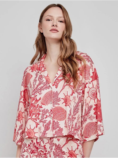 Camicia con stampa coralli - Kiabi