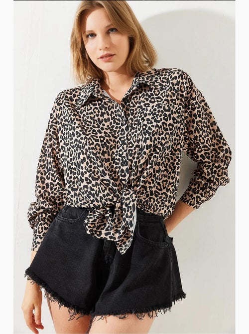 Camicia con stampa leopardata mbms lucci - Kiabi Camicia con stampa leopardata mbms lucci - Kiabi