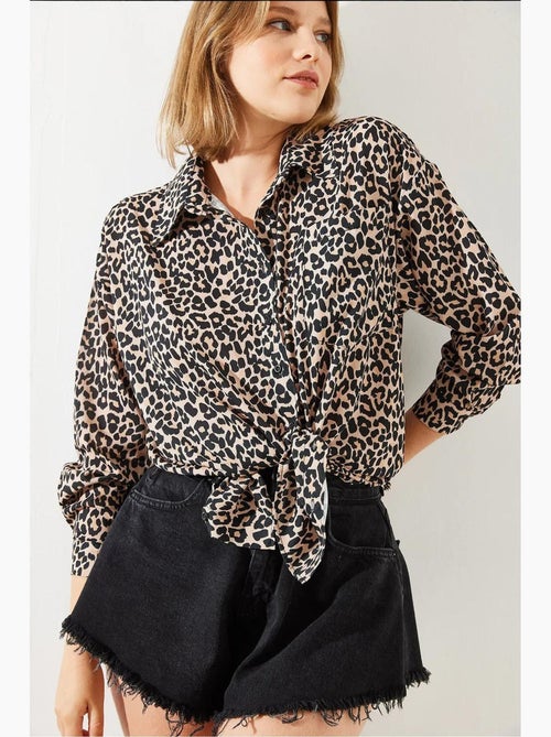 Camicia con stampa leopardata mbms lucci - Kiabi Camicia con stampa leopardata mbms lucci - Kiabi