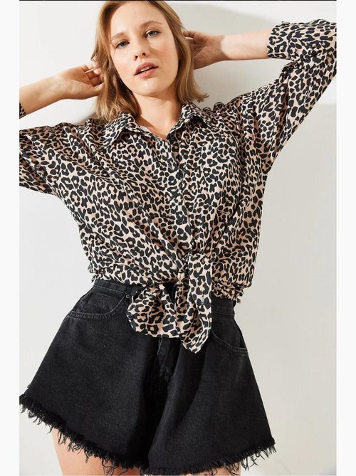 Camicia con stampa leopardata mbms lucci - Kiabi Camicia con stampa leopardata mbms lucci - Kiabi
