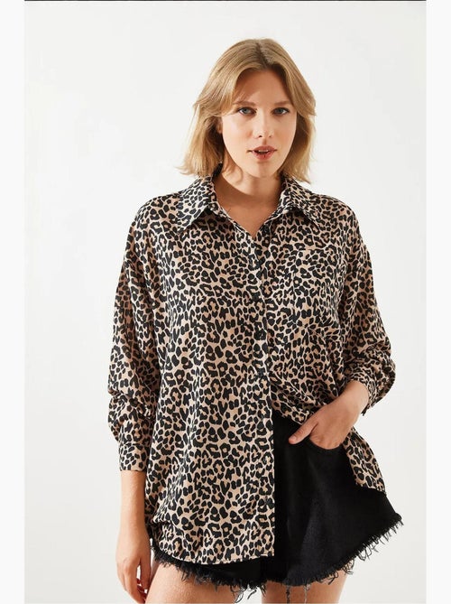 Camicia con stampa leopardata mbms lucci - Kiabi Camicia con stampa leopardata mbms lucci - Kiabi