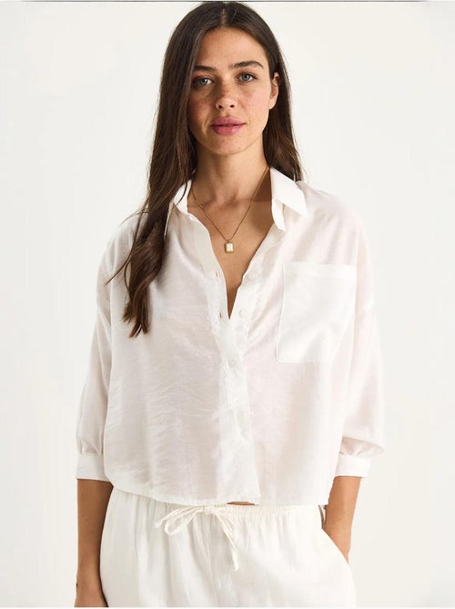 Camicia con tasca singola e mezza manica lucci - Kiabi Camicia con tasca singola e mezza manica lucci - Kiabi