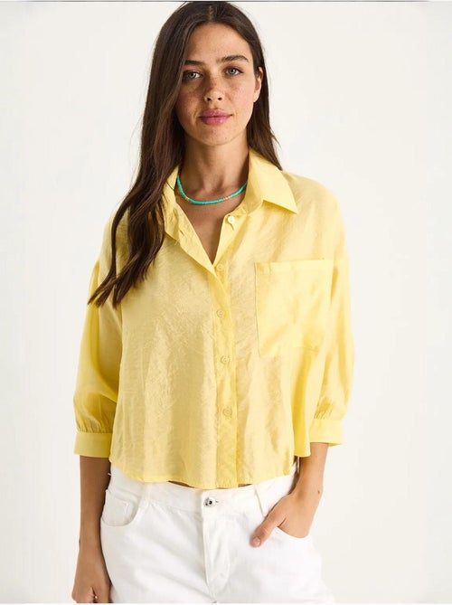 Camicia con tasca singola e mezza manica lucci - Kiabi Camicia con tasca singola e mezza manica lucci - Kiabi