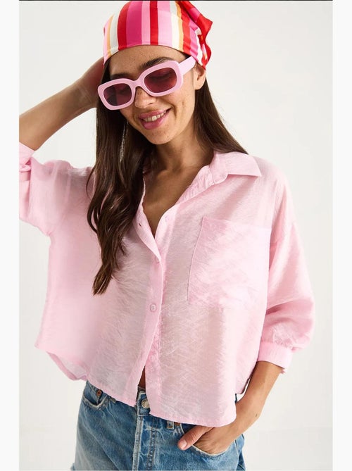 Camicia con tasca singola e mezza manica lucci - Kiabi Camicia con tasca singola e mezza manica lucci - Kiabi