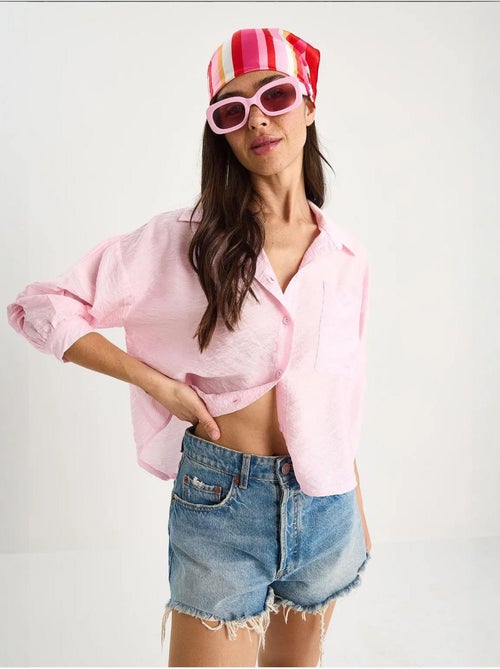 Camicia con tasca singola e mezza manica lucci - Kiabi