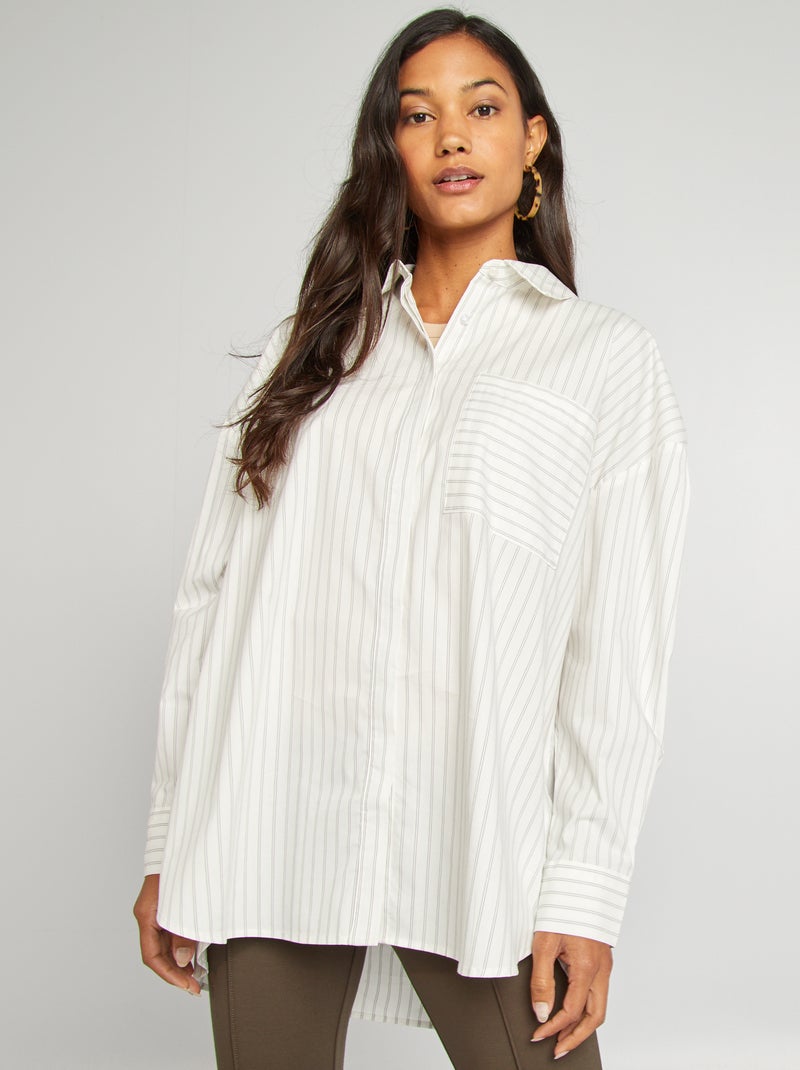 Camicia con tasca sul petto BIANCO - Kiabi