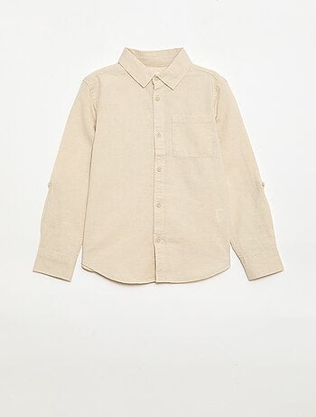 Camicia con taschino e maniche risvoltabili