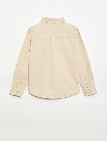 Camicia con taschino e maniche risvoltabili