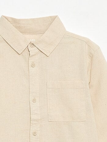 Camicia con taschino e maniche risvoltabili