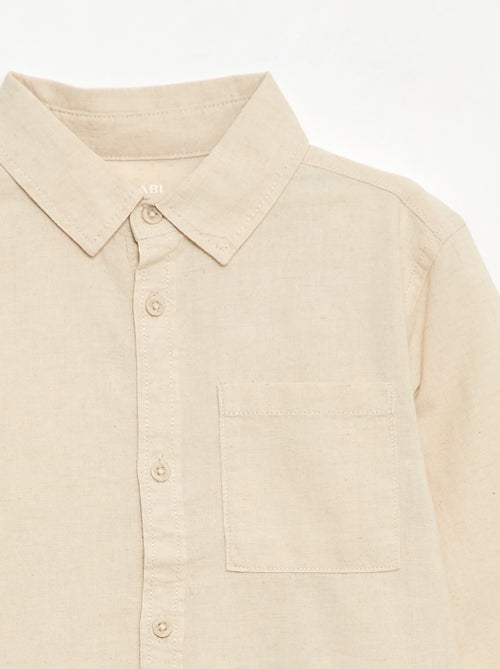 Camicia con taschino e maniche risvoltabili - Kiabi