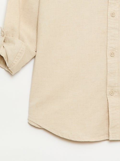 Camicia con taschino e maniche risvoltabili - Kiabi