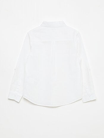 Camicia con taschino e maniche risvoltabili