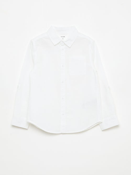Camicia con taschino e maniche risvoltabili - Kiabi