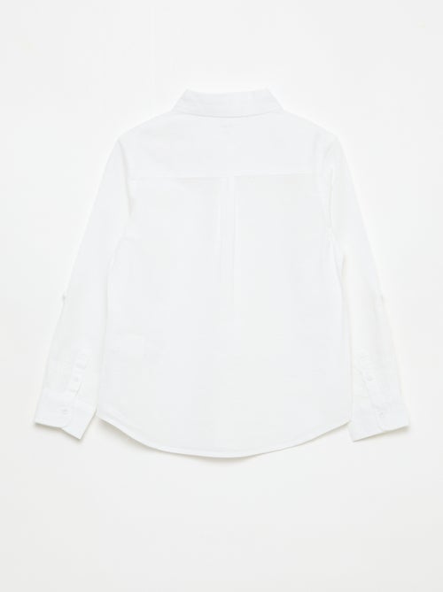 Camicia con taschino e maniche risvoltabili - Kiabi